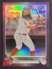 2022 TOPPS CHROME UPDATE BRANDON MARSH USC188 PURPLE REFRACTOR ROOKIE DEBUT RC 2