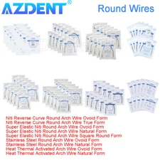 AZDENT Dental Ortho Super Elastic Niti Arch Wires Round Thermal/Steel Nature