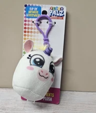 Plush Palz Soft Plush Small Backpack Clip Keychain Stuffed Animal- White Unicorn