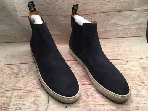 Polo By Ralph Lauren Uomo JERMAIN ll CH Blu Navy Pelle Scamosciata Tg. 9,5 - Foto 3 di 9