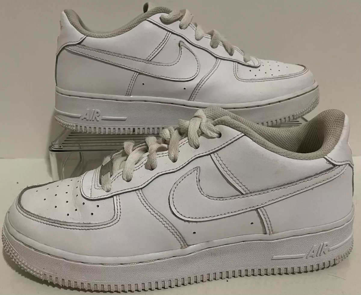 Nike Air Force 1 Boys Shoes Size 7Y Sneakers Triple White AF1 Low Top  314192-117