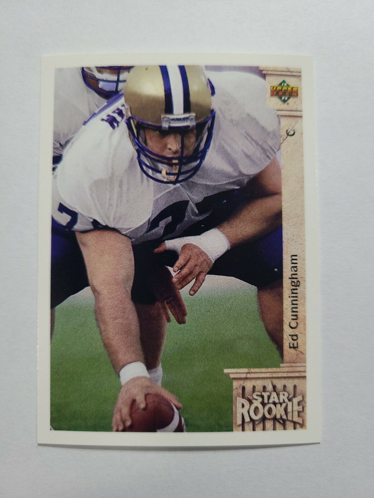 ED CUNNINGHAM 1992 UPPER DECK FOOTBALL CARD # 8 E7865