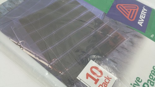 Lote 3 páginas de fotos con funda negativa Avery 35 mm se adapta a negativos de 1"x6" paquete de 10 cada una - Imagen 10 de 11