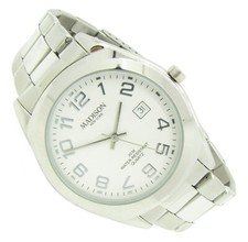 MADISON New York Herren Armbanduhr Edelstahl Datum 3ATM Batterie neu S60