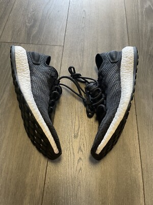 New Adidas PureBoost Men's sz 6 Black White Running Shoes BA8899
