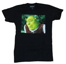 Shrek Adult New T-Shirt - Doubting Shrek Face Meme Pic