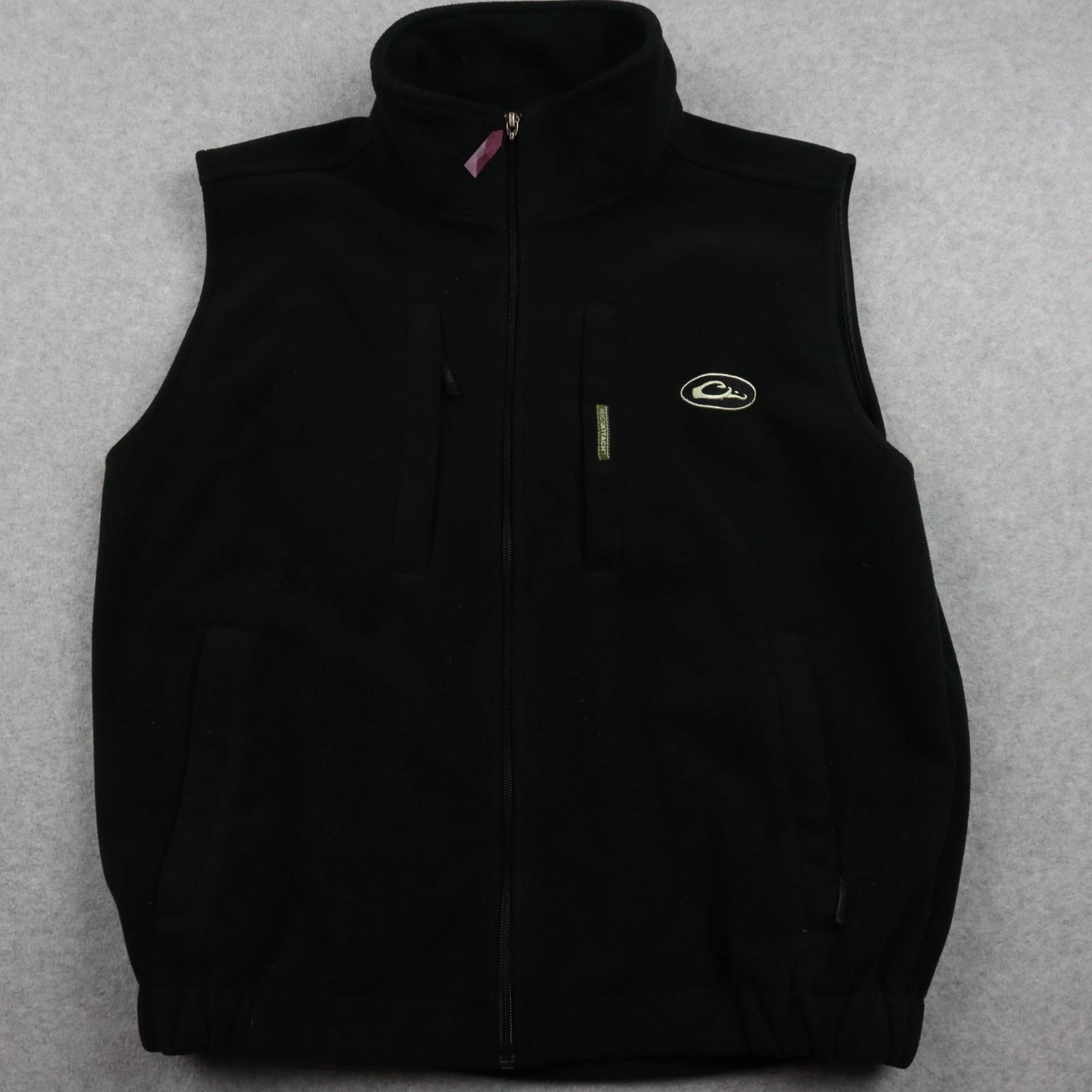 Drake Waterfowl Systems Vest Mens Large Full Zip Fleece Mock Neck Sleeveless