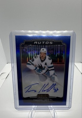 2022-23 O-Pee-Chee Platinum - Blue Rainbow Autographs Tomas Hertl #BA-HE (AU)