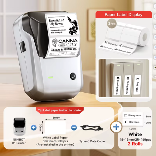 B1 stampante termica etichette wireless autoadesiva tascabile Bluetooth etichetta senza inchiostro M - Foto 16 di 39