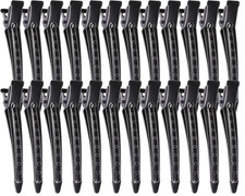 Duck Billed Clips, 30pcs 3.5 inch Metal Alligator Hair Clips with Holes, Hair Cl