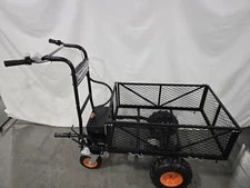 SUPERHANDY ELECTRIC UTILITY WAGON PRO 48V 7AH AGM BATTERY 660LB - BLACK/ORANGE