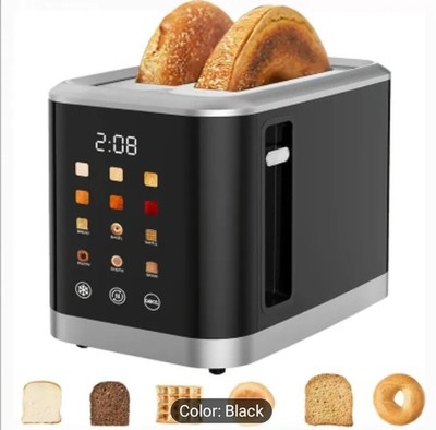 2 Slice Touch Screen Toaster | 1.5 Inch Wide Slot for Bread, English Muffins,...