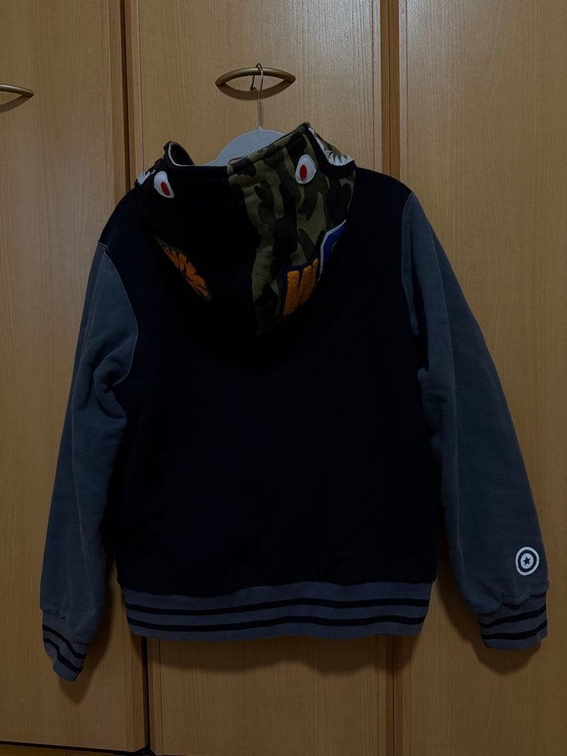 A BATHING APE Quilted WGM Shark Zip Parka M thumbnail 4