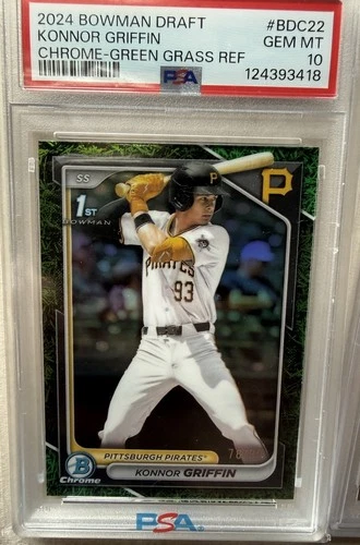 2024 Bowman Draft Konnor Griffin #BD-22 Green Grass Refractor /99 PSA 10