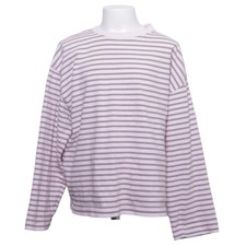 Zara, Langarmshirt, Größe: 152, Pink/Weiß, Baumwolle, Streifen #MjX