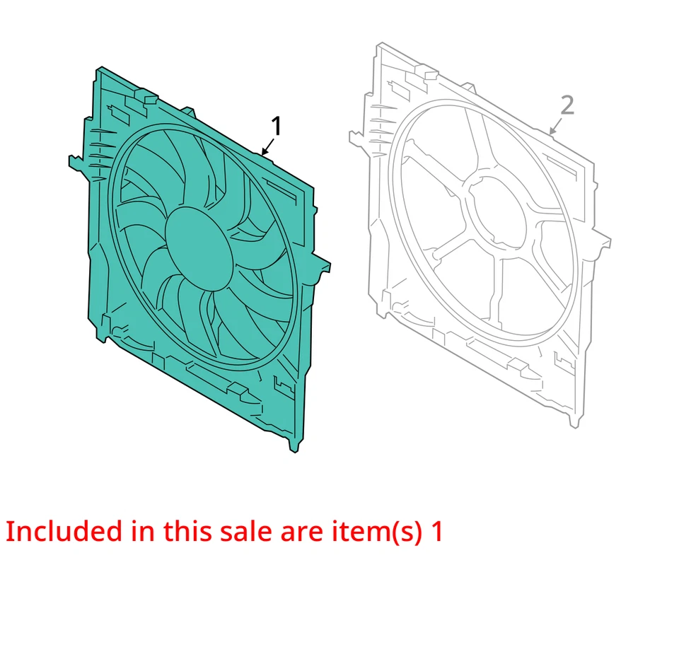 (LOCAL PICKUP ONLY) Radiator Fan Motor Fan Assembly Radiator 850 Watt Fits 12-19 - Изображение 3 из 4