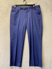 Tom James Executive Collection Dress Pants Mens 36x30 Navy Wool USA /0390