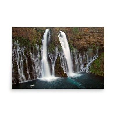 Burney Falls Photo Printed Poster - Nature Photography Wall Art