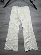 Vintage Y2K MARITHE FRANCOIS GIRBAUD Womens Linen Flare Pants Size 27