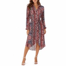 Minkpink Red Blue Geometric Tribal Print Long...