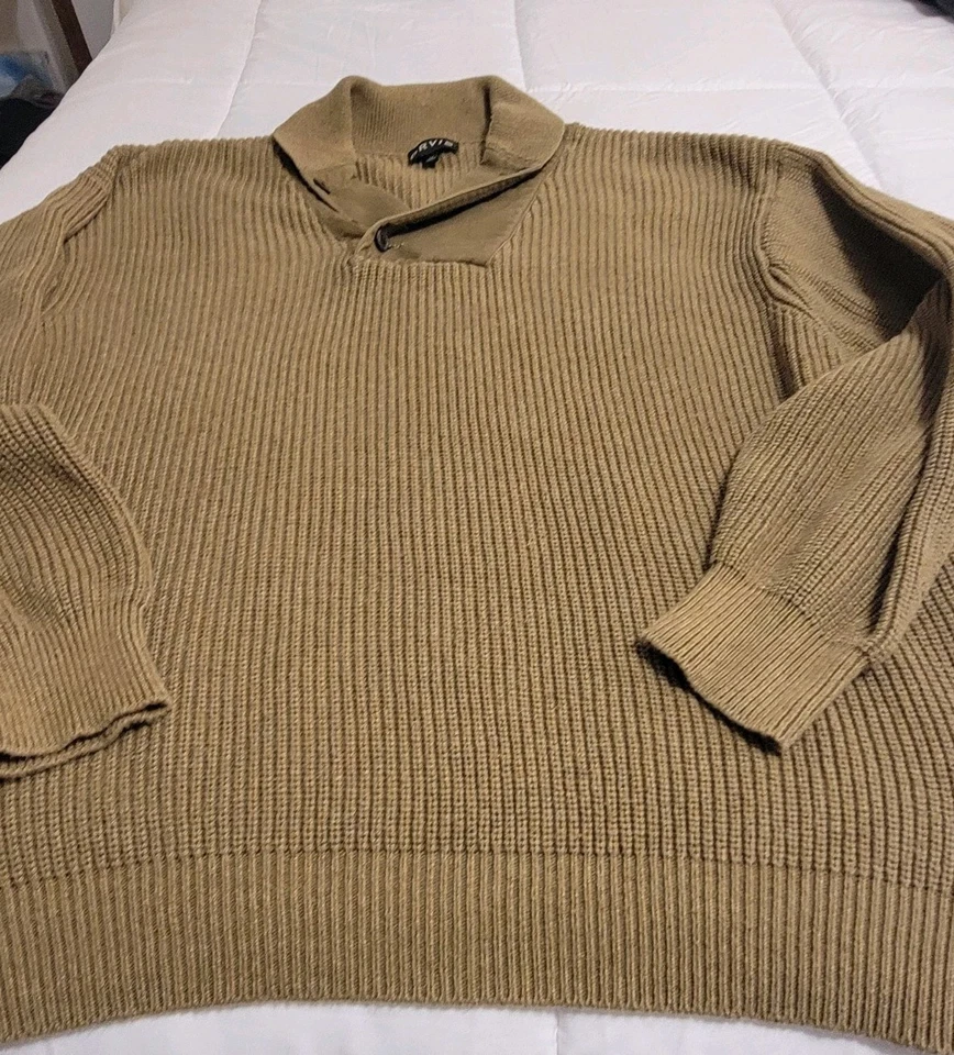Suéter de Infantería Orvis Para Hombres Caqui Verde L Mantón Cuello Deportivo Pesca Exterior Foto 2 de 4