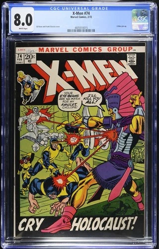 X-MEN #74 CGC 8.0 February 1972 Marvel Comics Vintage Holocaust White Pages