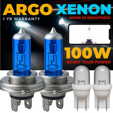 H4 Xenon Headlight Bulbs 100w 472 Super Bright White Car 501 Led Side light Bulb