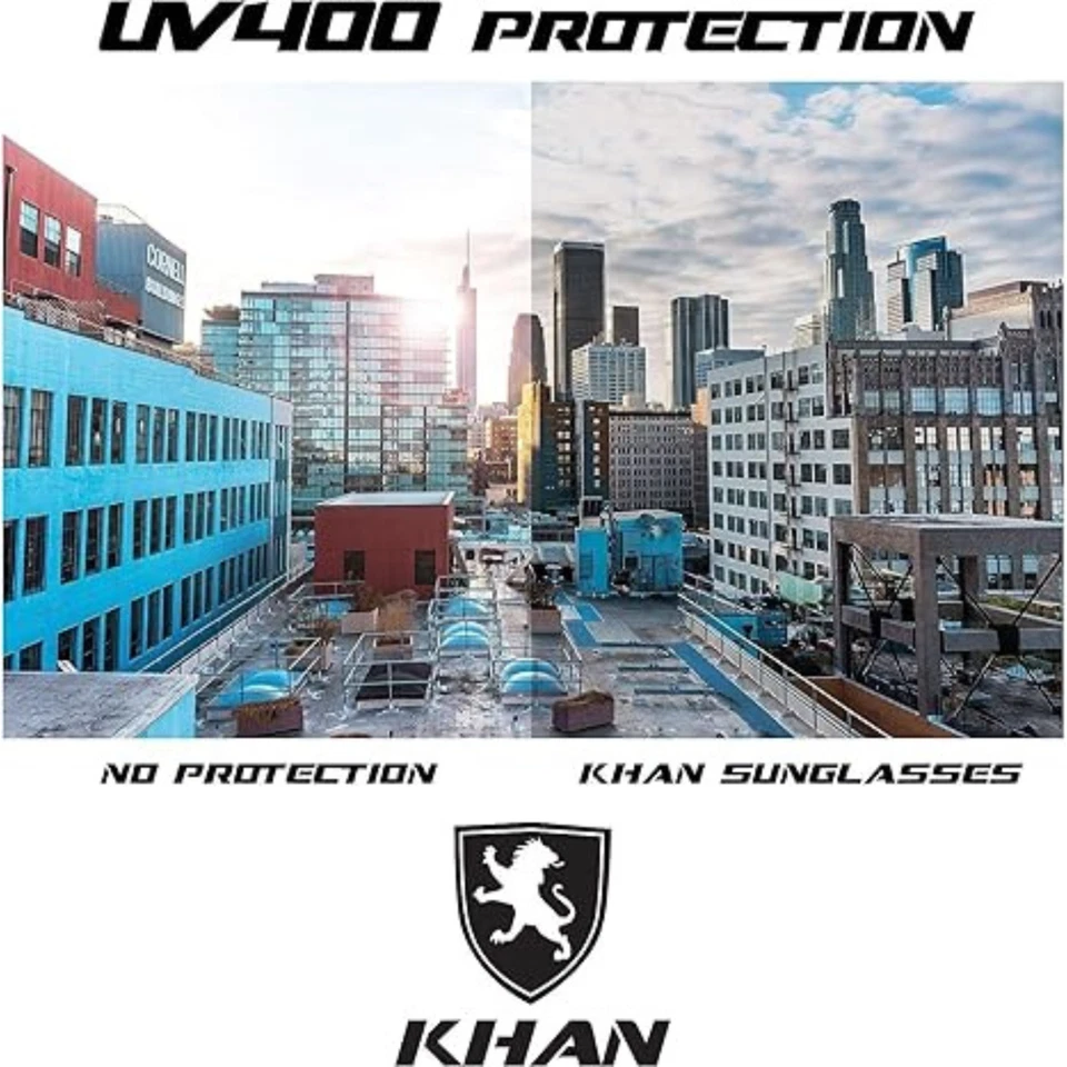 Gafas de sol para hombres mujeres Khan Diseñador de moda Una pieza Tonos de aviador Foto 3 de 3
