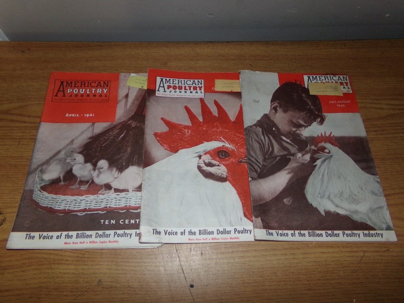 1940-41 LOT OF 3 AMERICAN POULTRY JOURNAL MAGAZINES