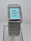 Vintage Seiko Quartz Tank Slim Men steel Rectangle Refurbished Japanese Wrist Wa
