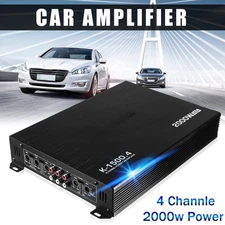 Car Amplifier 12V 4 Channel POWER 2000 WATT AUTO HİFİ MUSIC SOUND VOLUME SYSTEM