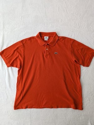 Lacoste Pique Polo Shirt Mens 9 (3XL) Orange Classic Short Sleeve Casual Cotton