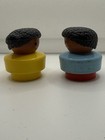Fisher-Price Little People Vintage Peg People Figures Lot of 2 Yellow Blue Red — photo 2