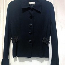 Women's authentic vintage Christian Dior tailored jacket Rhinestone pockets