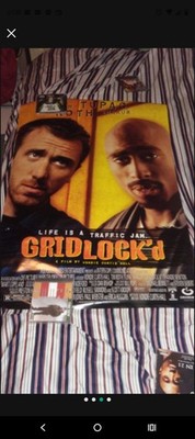 L  K RARE ORIGINAL MOVIE POSTER LARGE WALL GRIDLOCKD 2PAC TUPAC MAKAVELI CD  