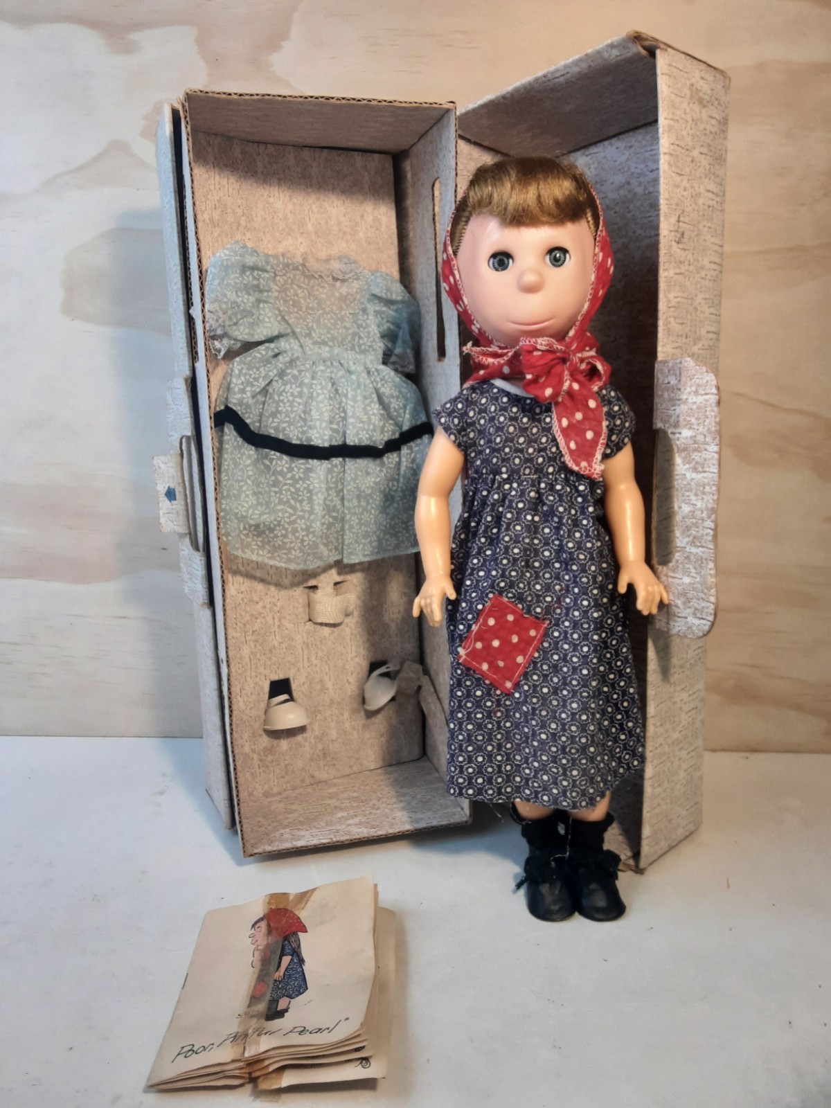 Poor Pitiful Pearl Doll Orig 1950s Rare 17&rdquo; Steig Brookglad w Box, Dress & Book