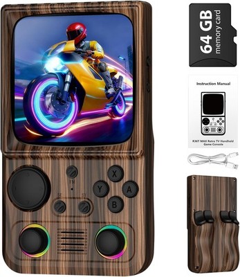 R36T MAX Upgraded Retro Handheld Game Console with 4000mAh Battery, 4.0'' IPS Sc