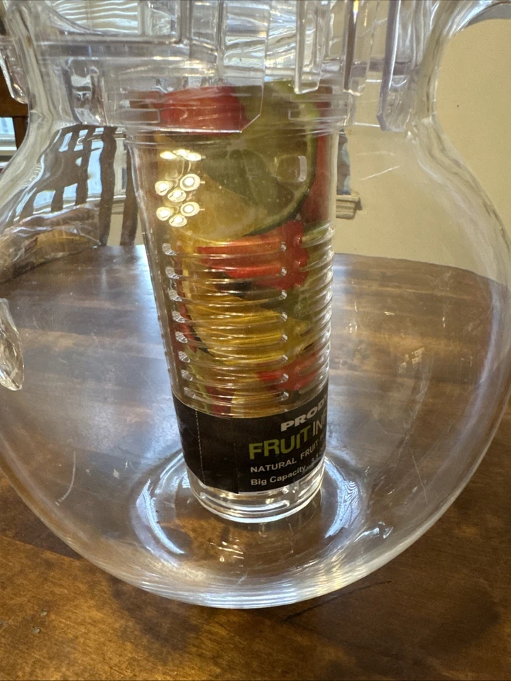 Prodyne Fruit Infusion Crystal Clear 3.5 Qt Pitcher BPA Free - Image 3 of 4