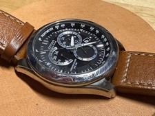Citizen Men's Eco-Drive Chronograph Stainless Steel Leather Watch