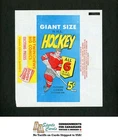 1964-65 TOPPS HOCKEY ORIGINAL WAX WRAPPER (5 CENT / GIANT SIZE / TALL BOYS)