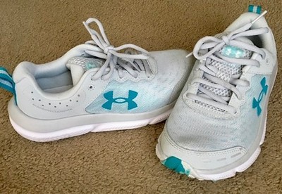 Under Armour Charged Assert 10 Shoes Women's Halo Gray/circuit teal  - 6.5
