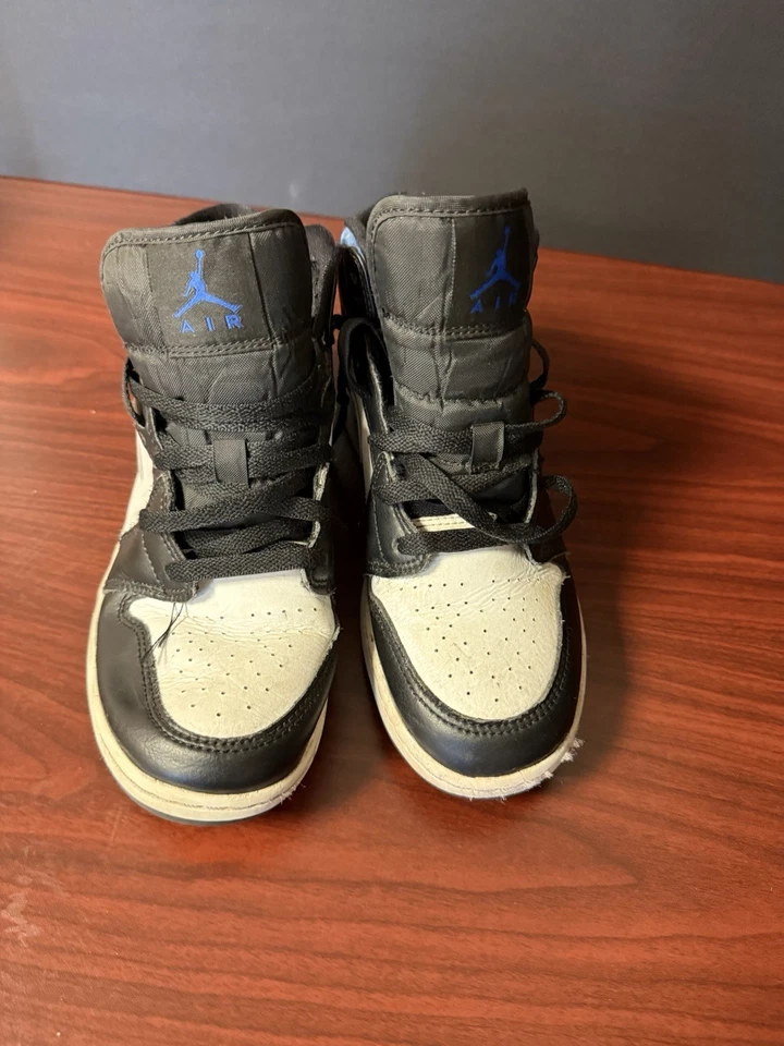 Nike Air Jordan 6Y 1 Mid Blanco/Azul Corredor, Negro 554725-140, Air Jordan 6Y Foto 4 de 4