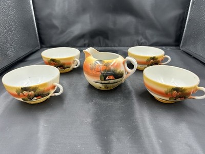Vintage Noritake Tea Cups And Creamer