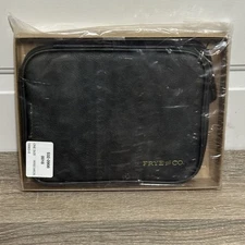 Frye and Co. Vegan Black Leather Tech Storage Case New