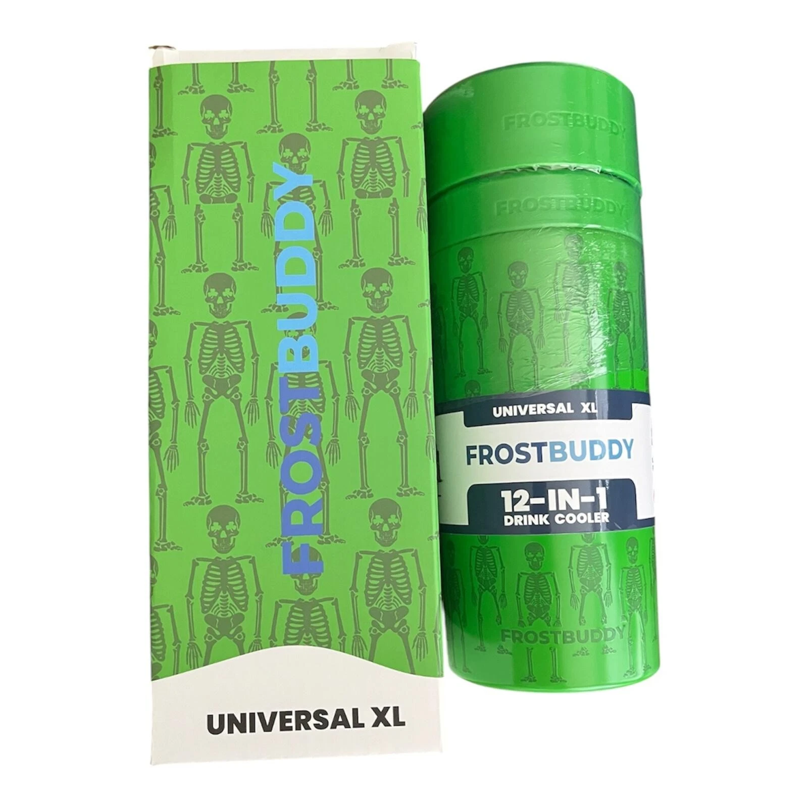 FrostBuddy UNIVERSAL XL Can Cooler&Insulated Bev Dispenser-Shake My Bones (20)
