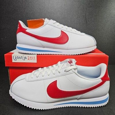 Nike Cortez - Forrest Gump - White/Varsity Red-Varsity Blue - US Men's Size 10.5