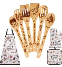 9 Piece Harry Potter Kitchen Cookware Set - Utensils, Apron, Mitt & Pot Holder