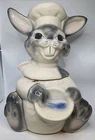 Vintage Brush McCoy Pottery W-25 "Happy Bunny" Rabbit Chef Cookie Jar Original