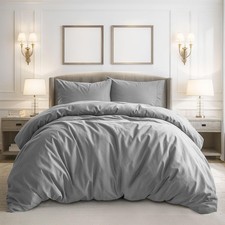 Pure Bedding Duvet Cover King Size - 3 Pieces Extra Soft Bedding Set, Include...