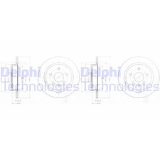 2X DELPHI BREMSSCHEIBEN 292mm VOLL HINTEN PASSEND FÜR CHEVROLET MALIBU OPEL